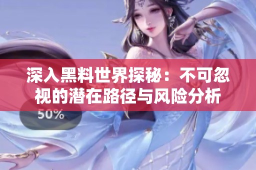 深入黑料世界探秘：不可忽视的潜在路径与风险分析