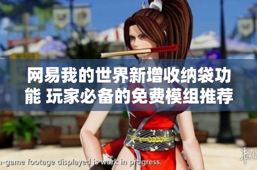 网易我的世界新增收纳袋功能 玩家必备的免费模组推荐