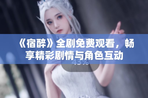 《宿醉》全剧免费观看，畅享精彩剧情与角色互动
