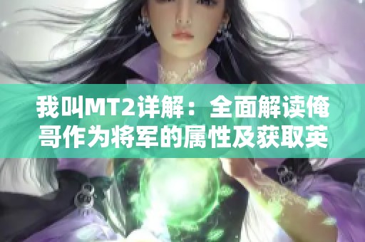 我叫MT2详解：全面解读俺哥作为将军的属性及获取英雄的攻略分享