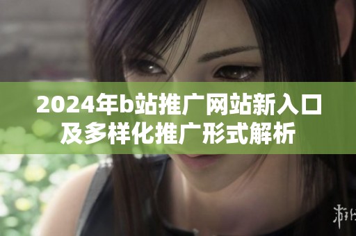2024年b站推广网站新入口及多样化推广形式解析