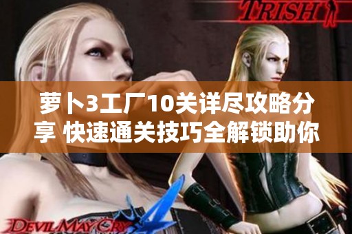 萝卜3工厂10关详尽攻略分享 快速通关技巧全解锁助你轻松过关