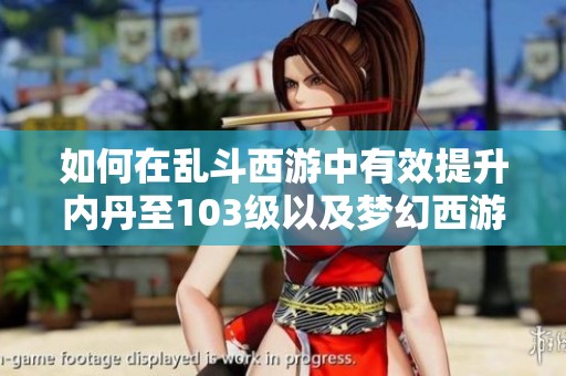 如何在乱斗西游中有效提升内丹至103级以及梦幻西游获得极品观照谛听胚子的技巧揭秘