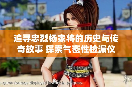追寻忠烈杨家将的历史与传奇故事 探索气密性检漏仪在现代科技中的应用